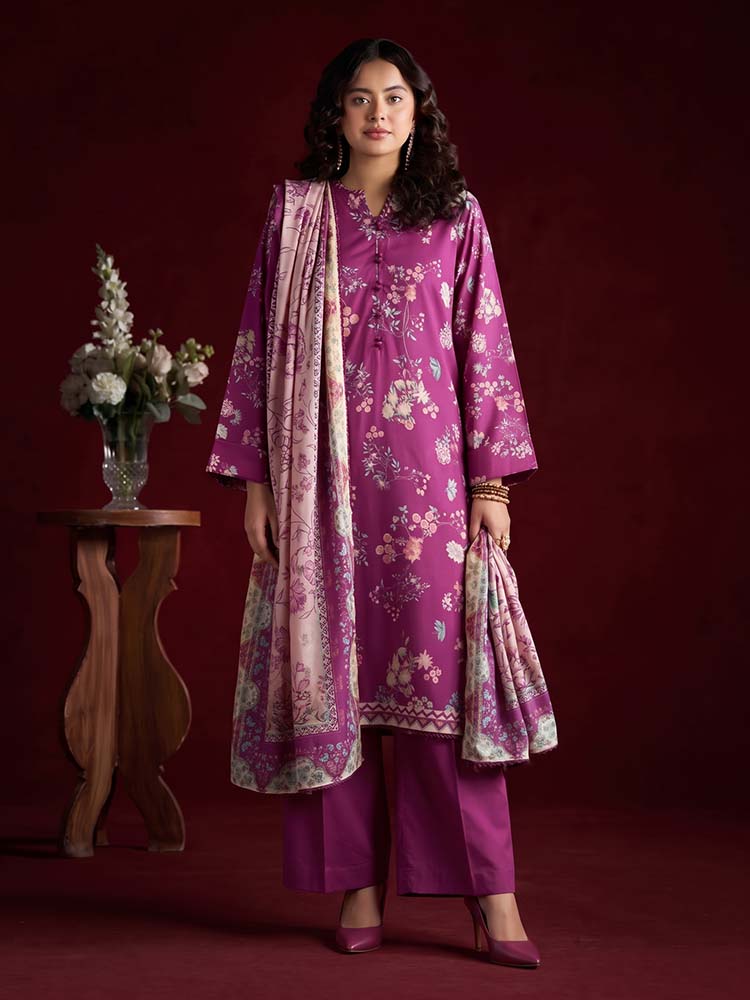 RHEA 3-Piece Unstitched Leather Linen Suit