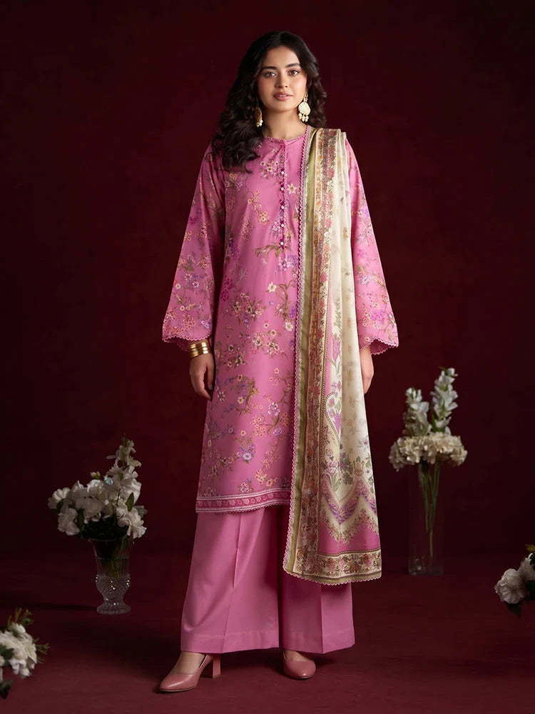 RHEA 3-Piece Unstitched Leather Linen Suit