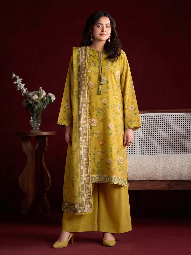 RHEA 3-Piece Unstitched Leather Linen Suit