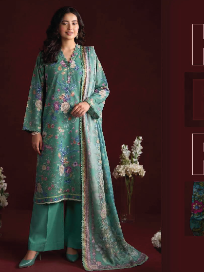RHEA 3-Piece Unstitched Leather Linen Suit
