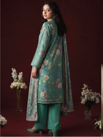 RHEA 3-Piece Unstitched Leather Linen Suit