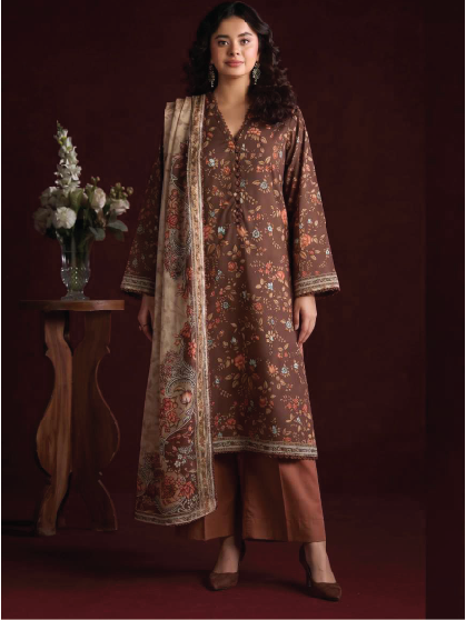 RHEA 3-Piece Unstitched Leather Linen Suit