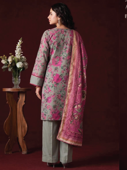 RHEA 3-Piece Unstitched Leather Linen Suit