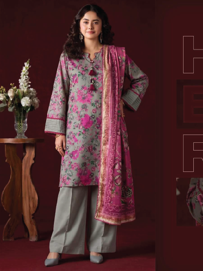 RHEA 3-Piece Unstitched Leather Linen Suit