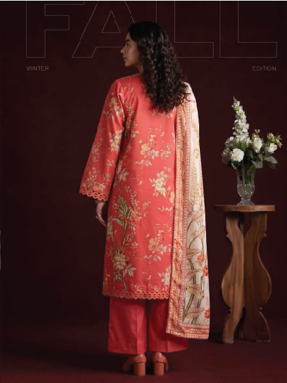 RHEA 3-Piece Unstitched Leather Linen Suit