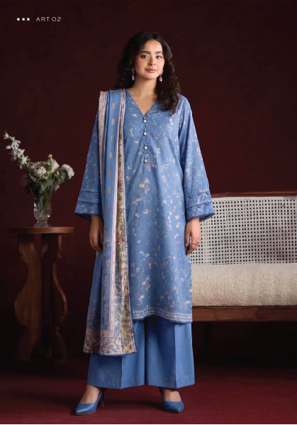 RHEA 3-Piece Unstitched Leather Linen Suit