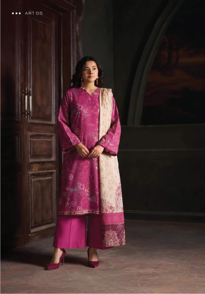 RHEA 3-Piece Unstitched Leather Linen Suit