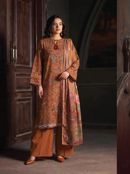 RHEA 3-Piece Unstitched Leather Linen Suit