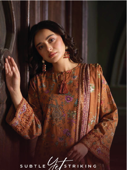 RHEA 3-Piece Unstitched Leather Linen Suit