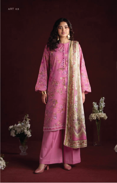 RHEA 3-Piece Unstitched Leather Linen Suit